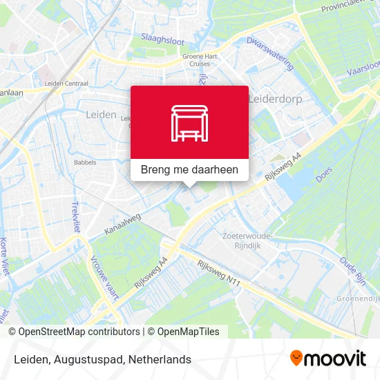 Leiden, Augustuspad kaart