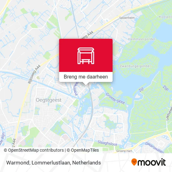 Warmond, Lommerlustlaan kaart
