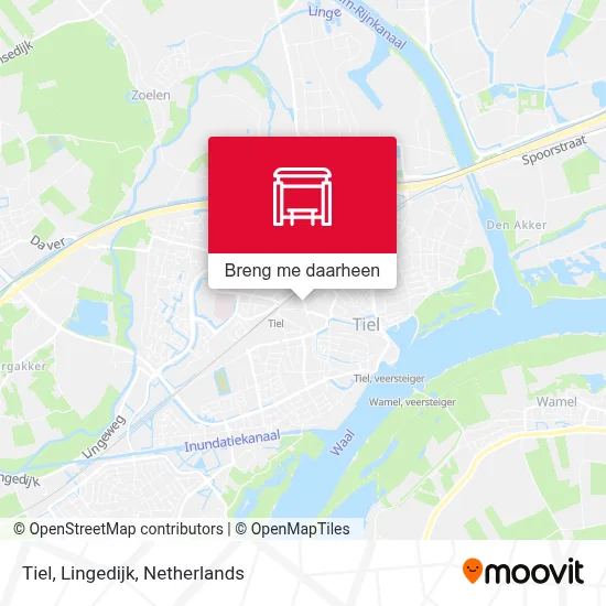 Tiel, Lingedijk kaart