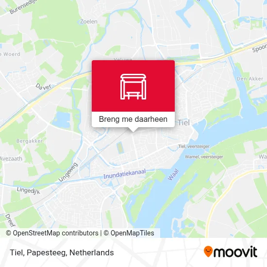 Tiel, Papesteeg kaart