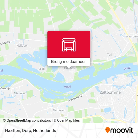 Haaften, Dorp kaart