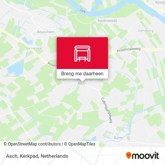 Asch, Kerkpad kaart