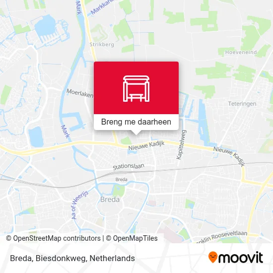 Breda, Biesdonkweg kaart