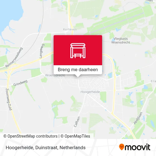 Hoogerheide, Duinstraat kaart