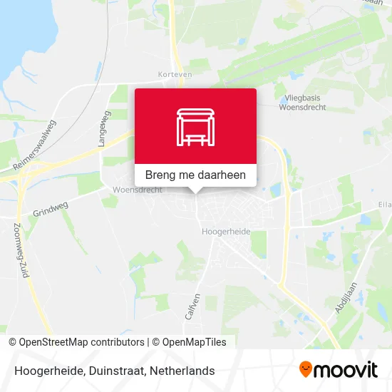 Hoogerheide, Duinstraat kaart