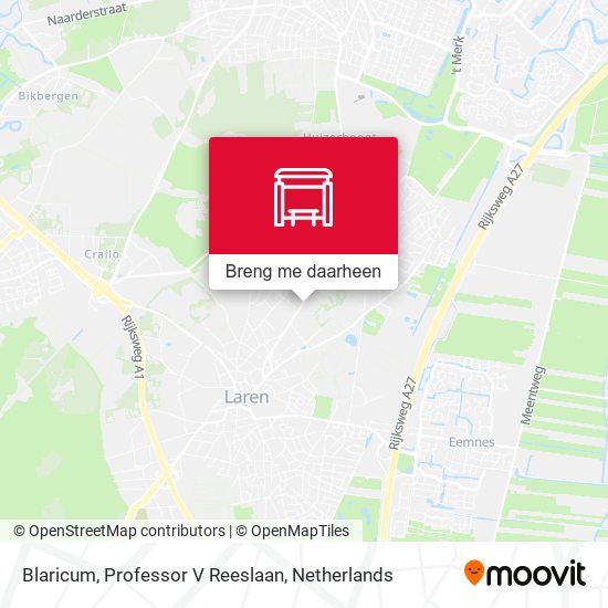 Blaricum, Professor V Reeslaan kaart