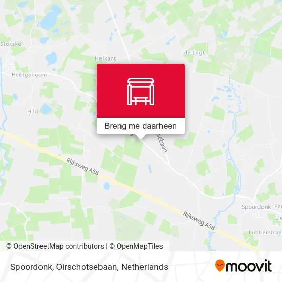 Spoordonk, Oirschotsebaan kaart