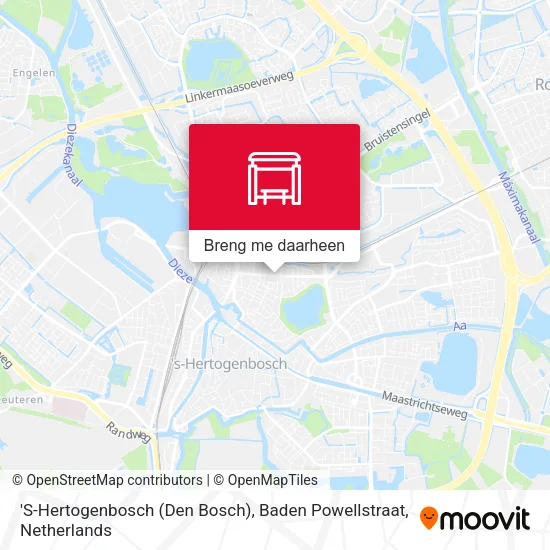 'S-Hertogenbosch (Den Bosch), Baden Powellstraat kaart