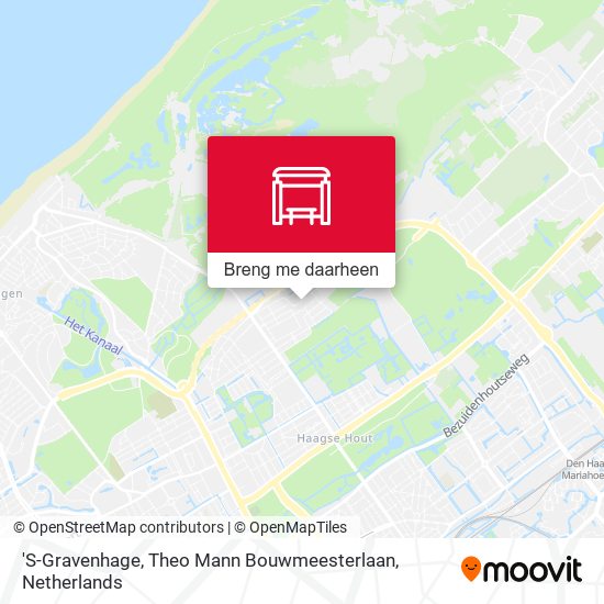 'S-Gravenhage, Theo Mann Bouwmeesterlaan kaart