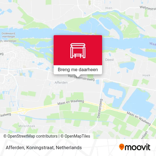 Afferden, Koningstraat kaart