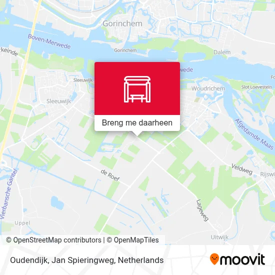 Oudendijk, Jan Spieringweg kaart