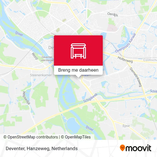 Deventer, Hanzeweg kaart