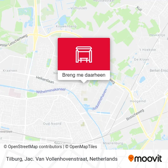 Tilburg, Jac. Van Vollenhovenstraat kaart