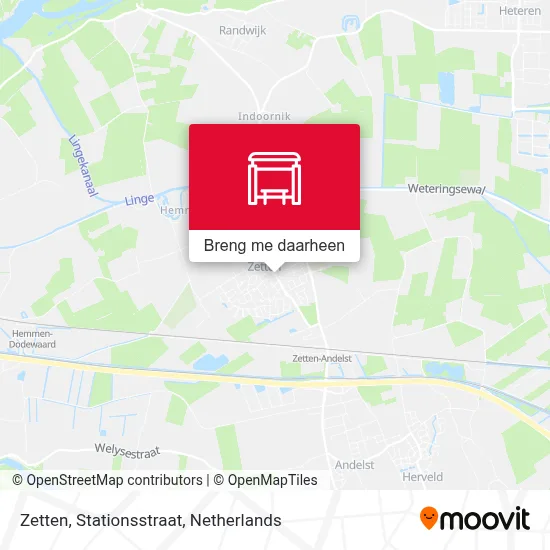 Zetten, Stationsstraat kaart