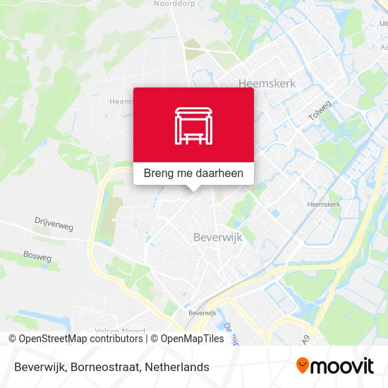 Beverwijk, Borneostraat kaart