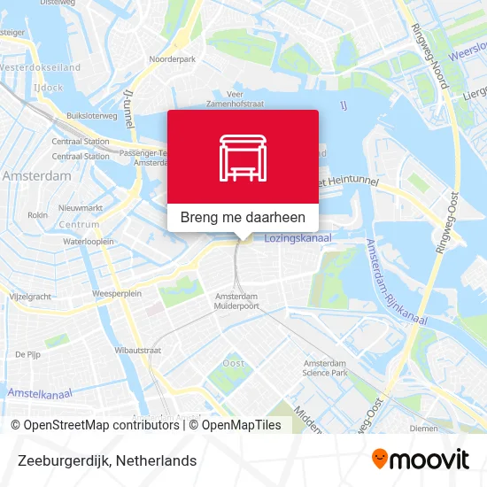 Zeeburgerdijk kaart