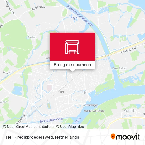 Tiel, Predikbroedersweg kaart