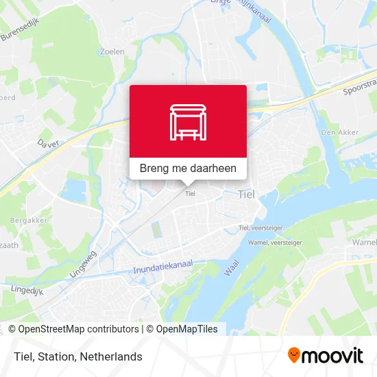 Tiel, Station kaart