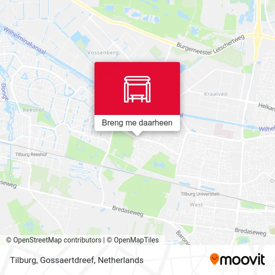Tilburg, Gossaertdreef kaart