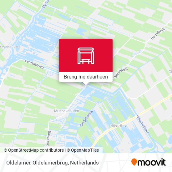 Oldelamer, Oldelamerbrug kaart