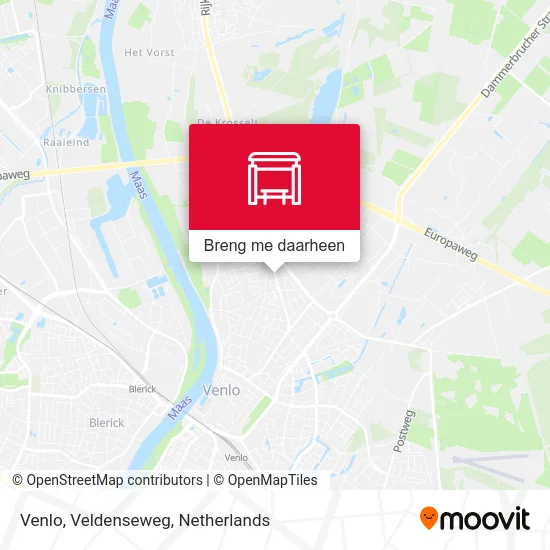 Venlo, Veldenseweg kaart