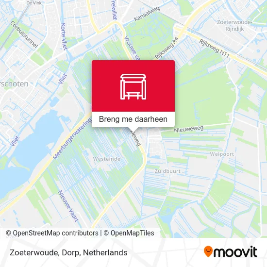 Zoeterwoude, Dorp kaart