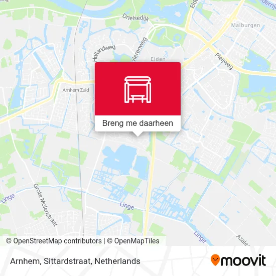 Arnhem, Sittardstraat kaart