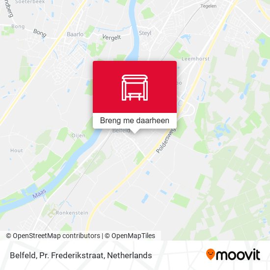 Belfeld, Pr. Frederikstraat kaart