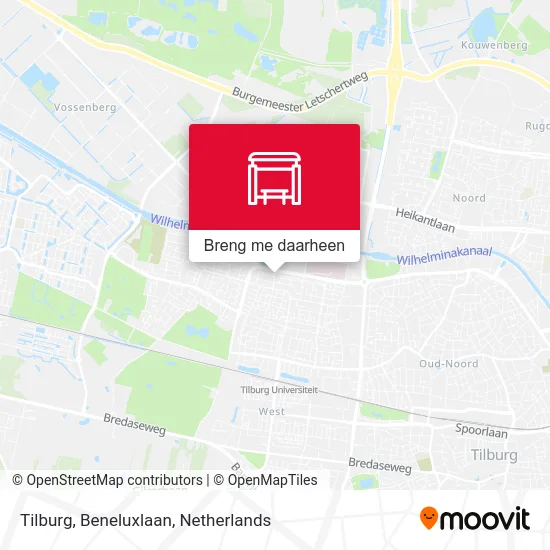Tilburg, Beneluxlaan kaart