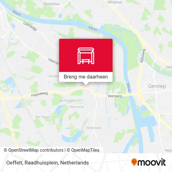 Oeffelt, Raadhuisplein kaart