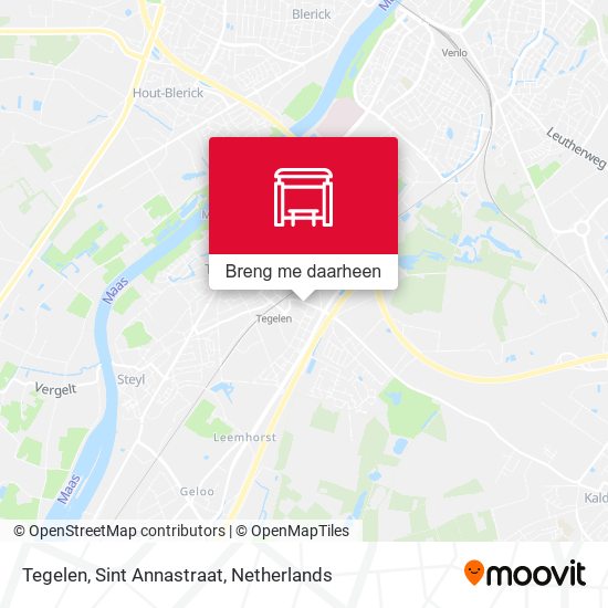 Tegelen, Sint Annastraat kaart