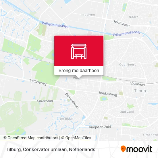 Tilburg, Conservatoriumlaan kaart