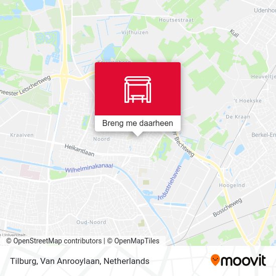 Tilburg, Van Anrooylaan kaart