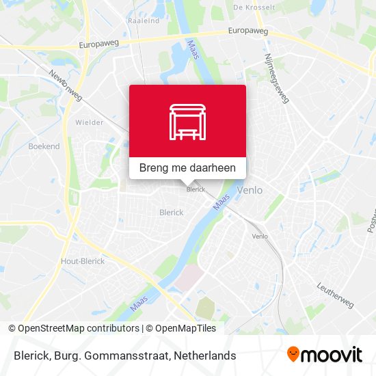 Blerick, Burg. Gommansstraat kaart