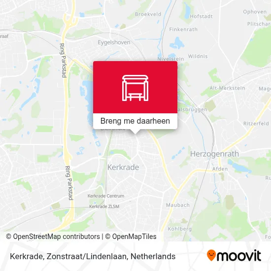 Kerkrade, Zonstraat/Lindenlaan kaart