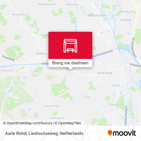 Aarle Rixtel, Lieshoutseweg kaart