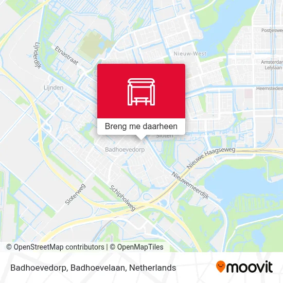 Badhoevedorp, Badhoevelaan kaart