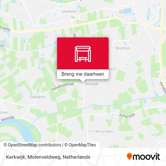 Kerkwijk, Molenveldweg kaart