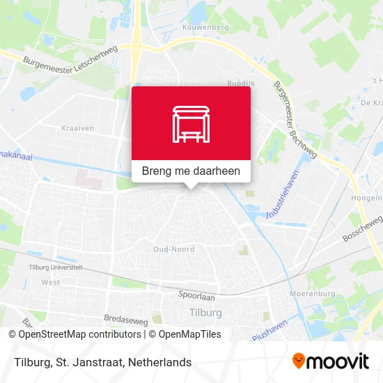 Tilburg, St. Janstraat kaart