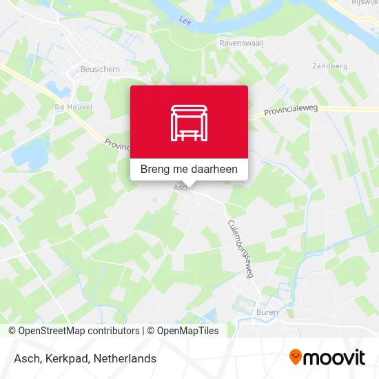 Asch, Kerkpad kaart