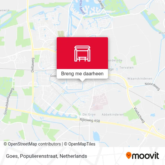 Goes, Populierenstraat kaart