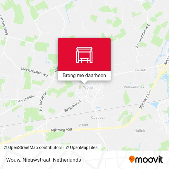 Wouw, Nieuwstraat kaart
