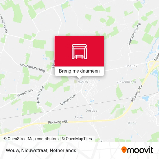 Wouw, Nieuwstraat kaart
