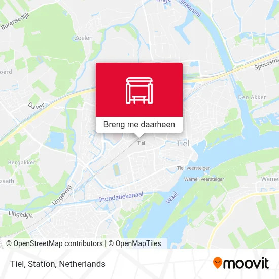 Tiel, Station kaart