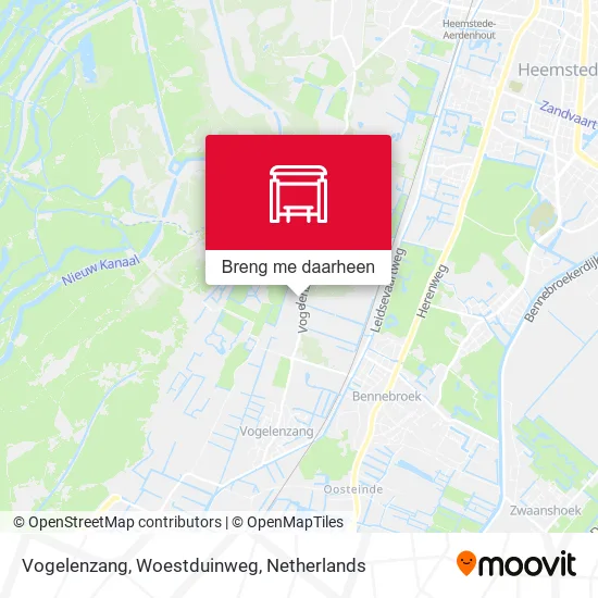 Vogelenzang, Woestduinweg kaart