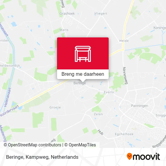 Beringe, Kampweg kaart