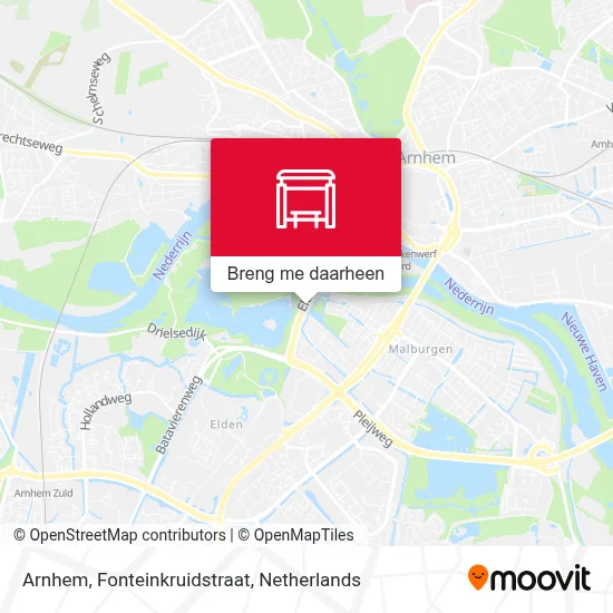 Arnhem, Fonteinkruidstraat kaart