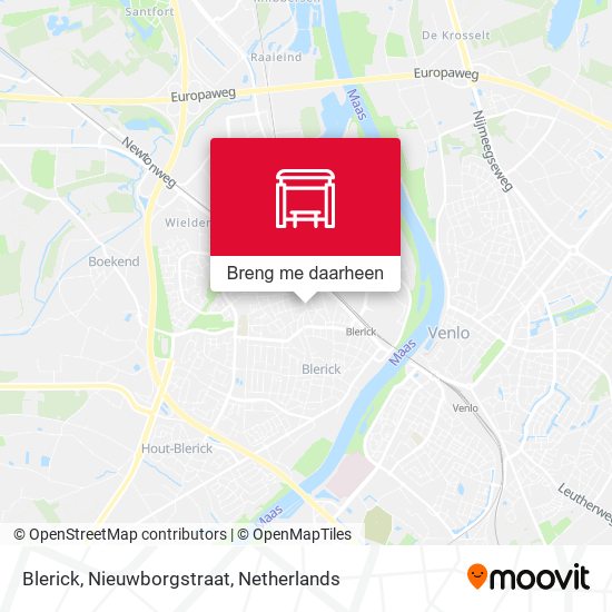 Blerick, Nieuwborgstraat kaart