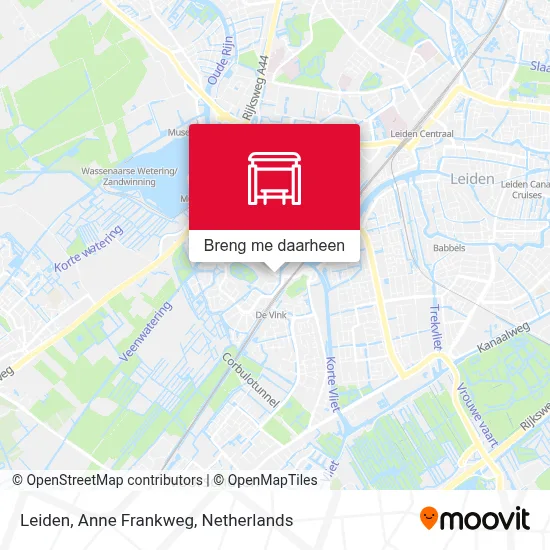 Leiden, Anne Frankweg kaart