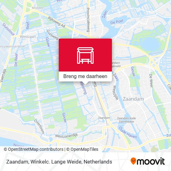 Zaandam, Winkelc. Lange Weide kaart